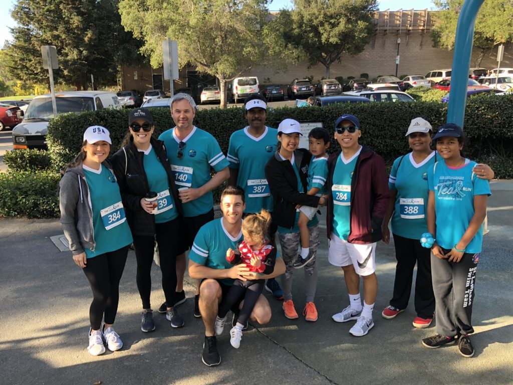 BMI Imaging Systems employees prepare for the 5k Teal Run
