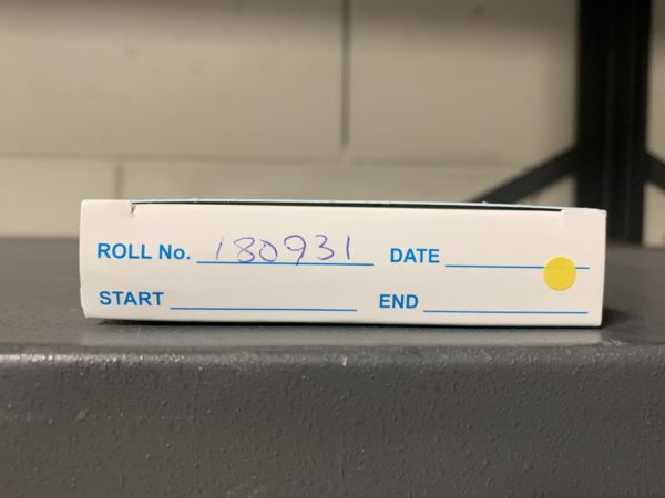 Microfilm "Scan Complete" Sticker