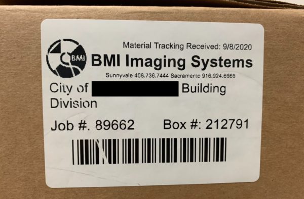 Paper scanning box tag
