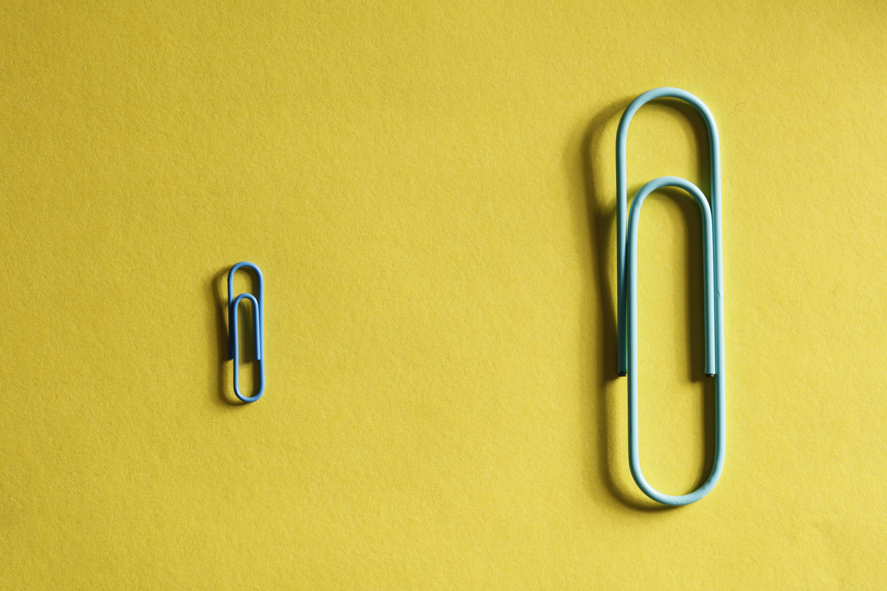 Big and small paperclips