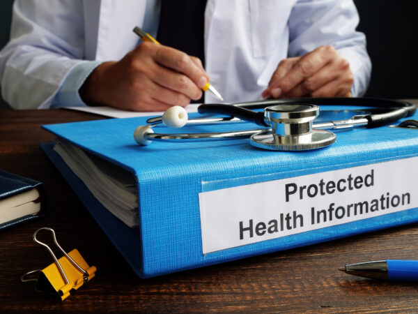 Folder with protected health information (PHI)