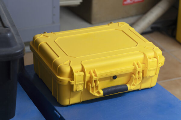 Yellow protective shipping case