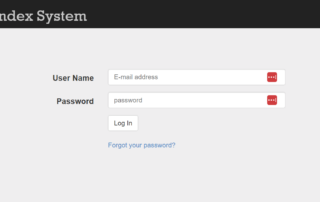 OLIS application login screen