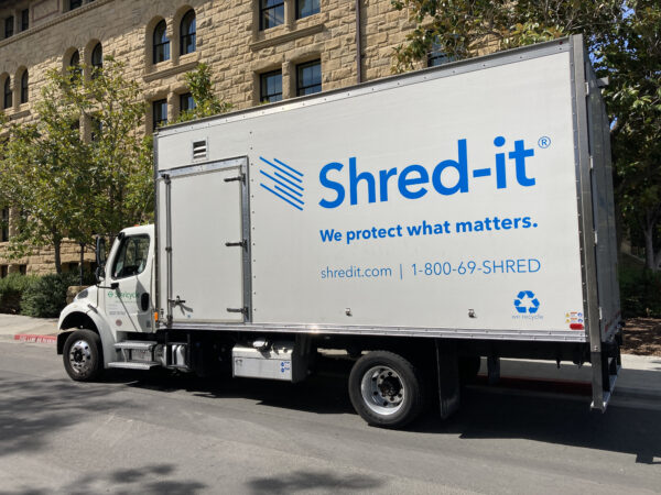 Shred-it truck parked on the street