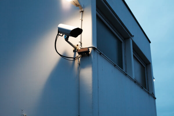 Security camera at twilight