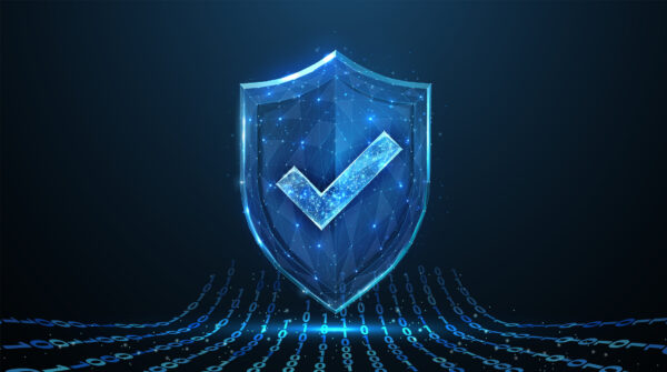 Secure technology concept, shield