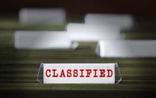 Top secret document file folder